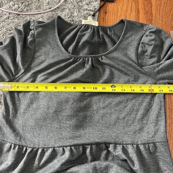 NWT Jane and Delancey Gray Tiered Long Sleeve Dress Size Small - Picture 7 of 8